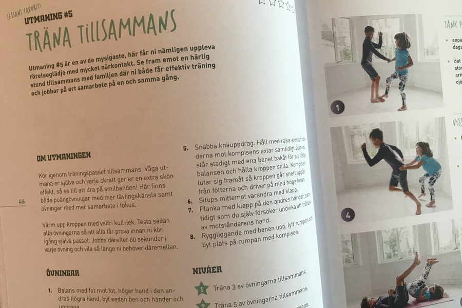 En av utmaningarna i boken är att träna tillsammans.